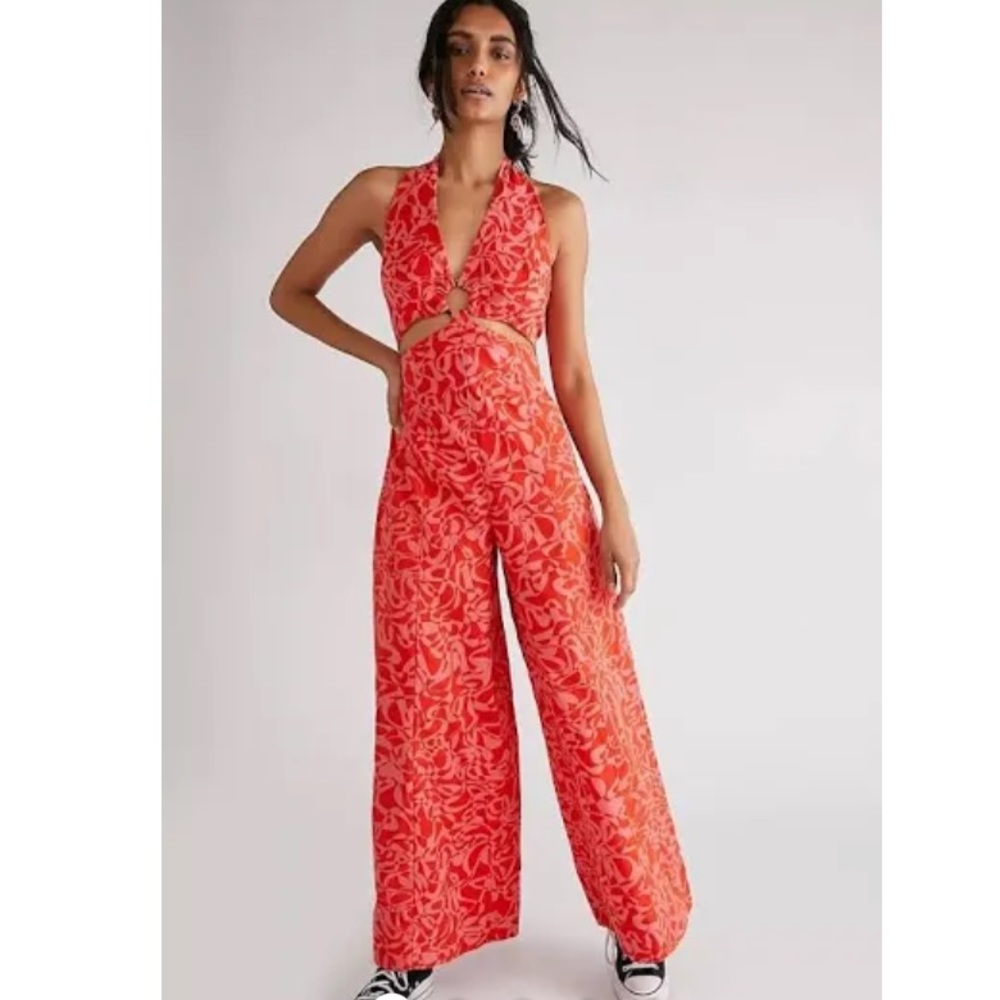 Free People Kira Jumpsuit with Cutout - Picture 1 of 7